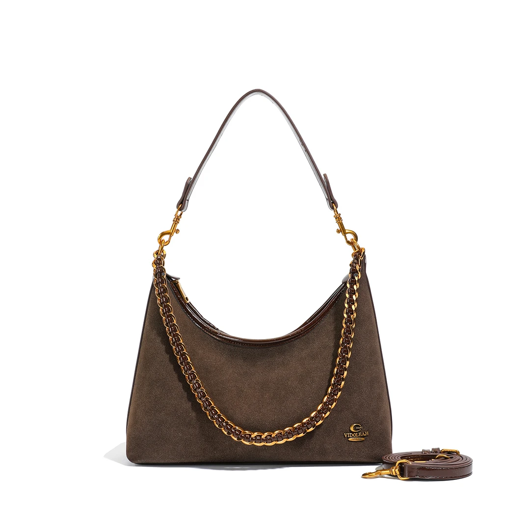 时尚女包单肩斜挎包经典肩包百搭通勤款式女包  20013大号咖