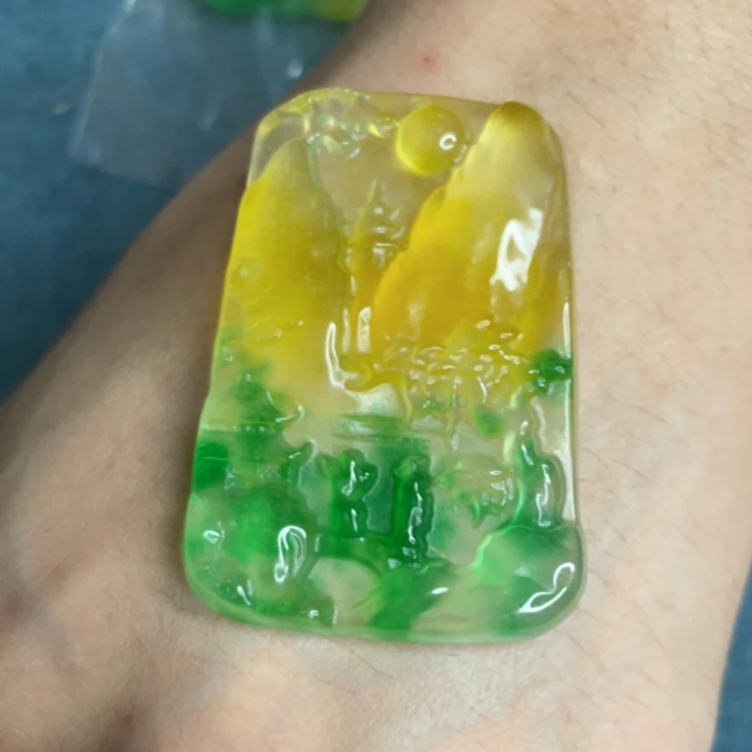 572大老表黄加绿山水牌花