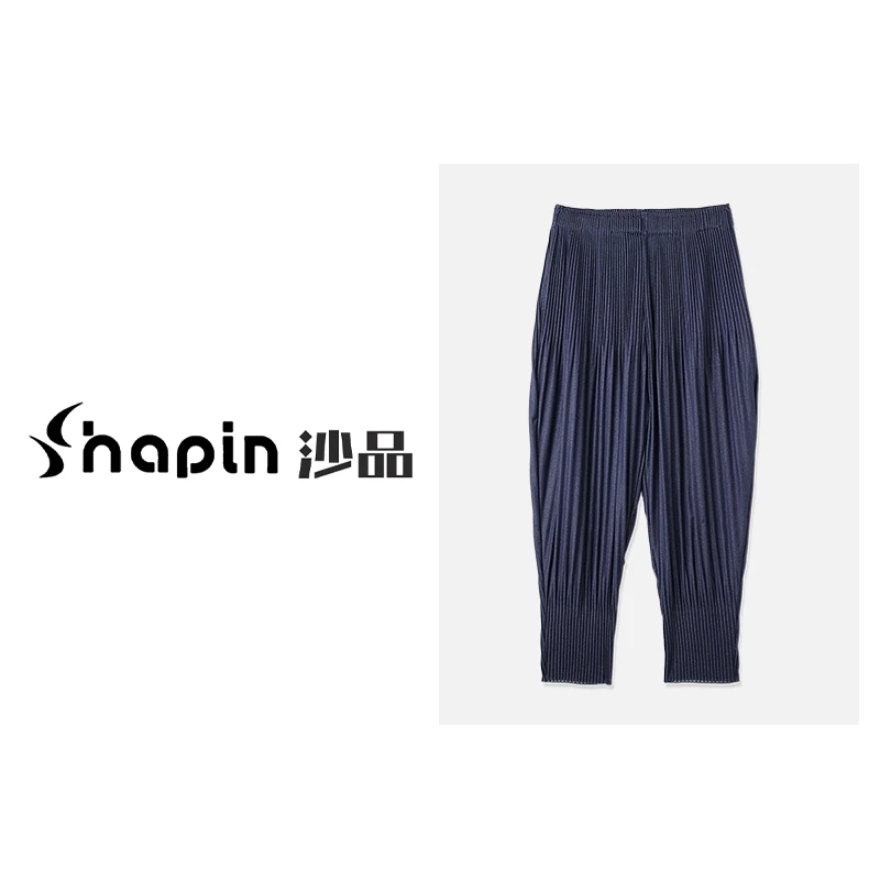 日系风设计感褶皱裤垂感夏季休闲灯笼裤女THH31069