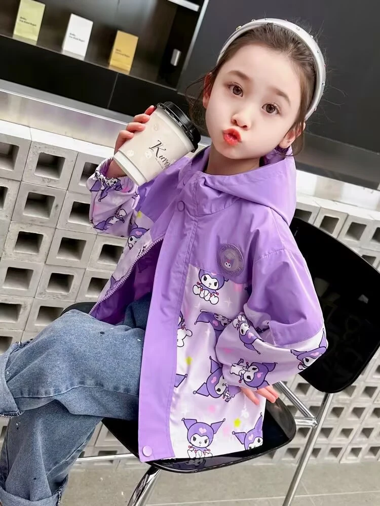 女童冲锋衣春秋款2025新款库洛米外套女宝宝秋季儿童装秋装外套