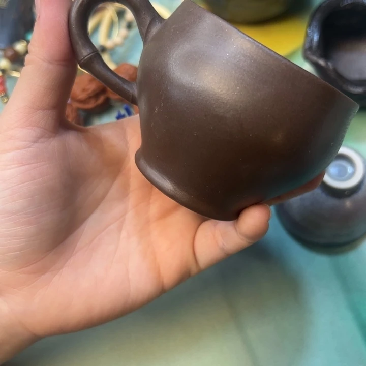 紫砂杯紫砂杯把件