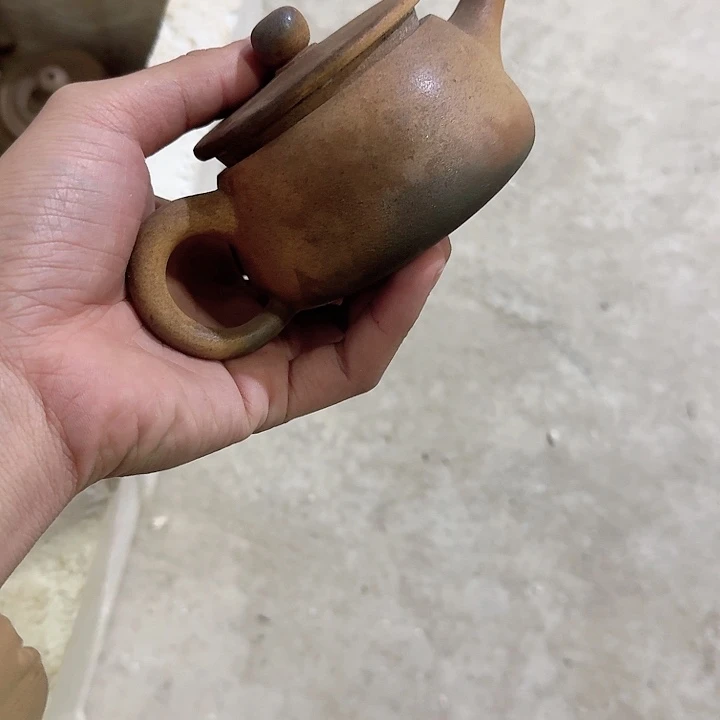 紫砂茶壶闲*鱼坭兴陶柴烧