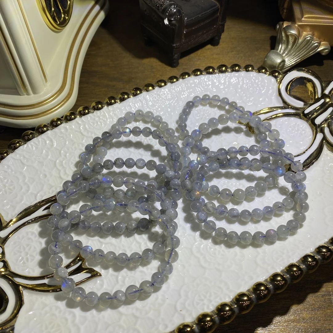 D691-天然灰月光手串单圈-多样性发其一