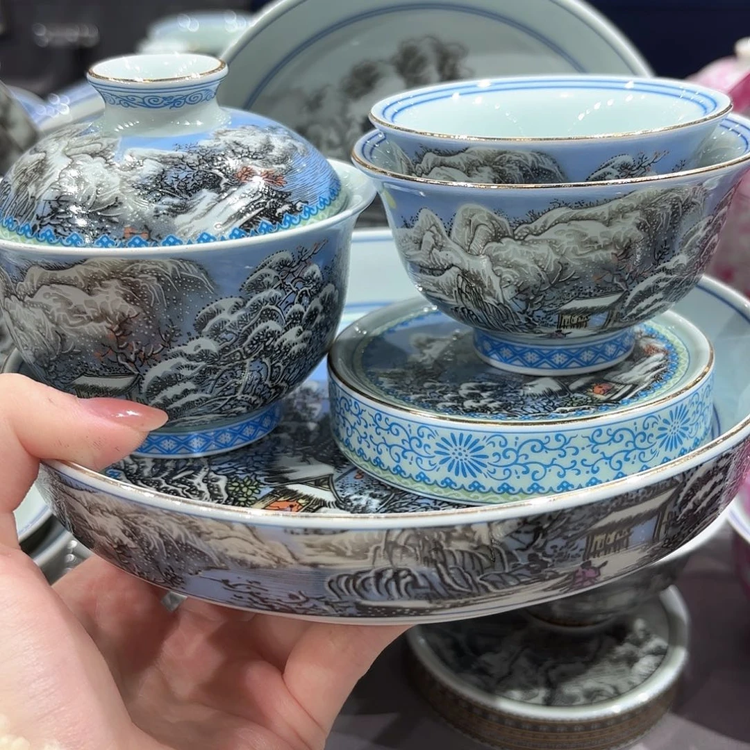 瓷片景德镇瓷器精品陈列