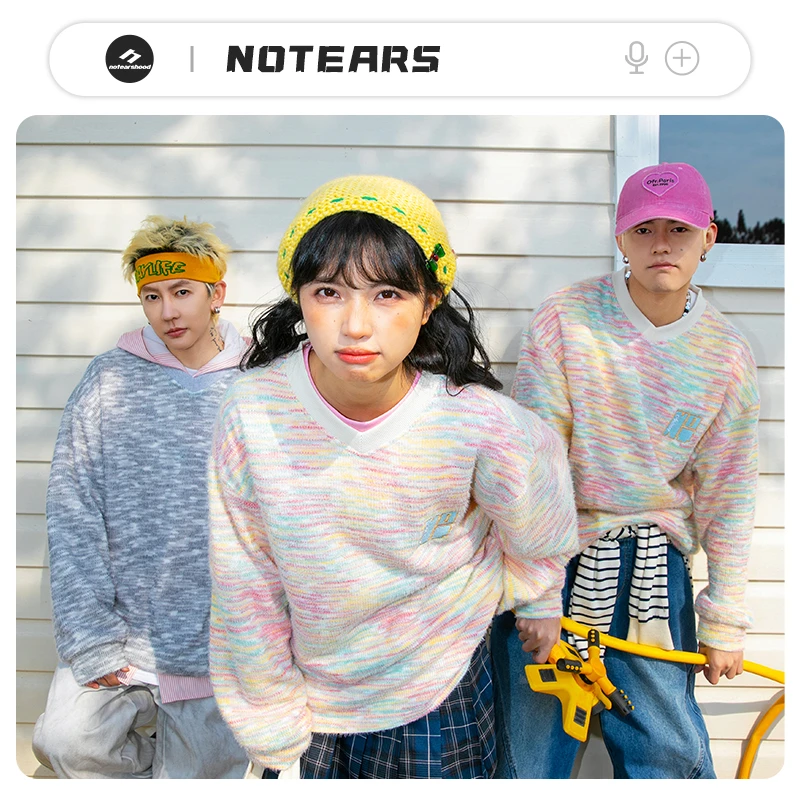 NOTEARS/没有眼泪 美式学院风卫衣个性潮流情侣同款上衣2581