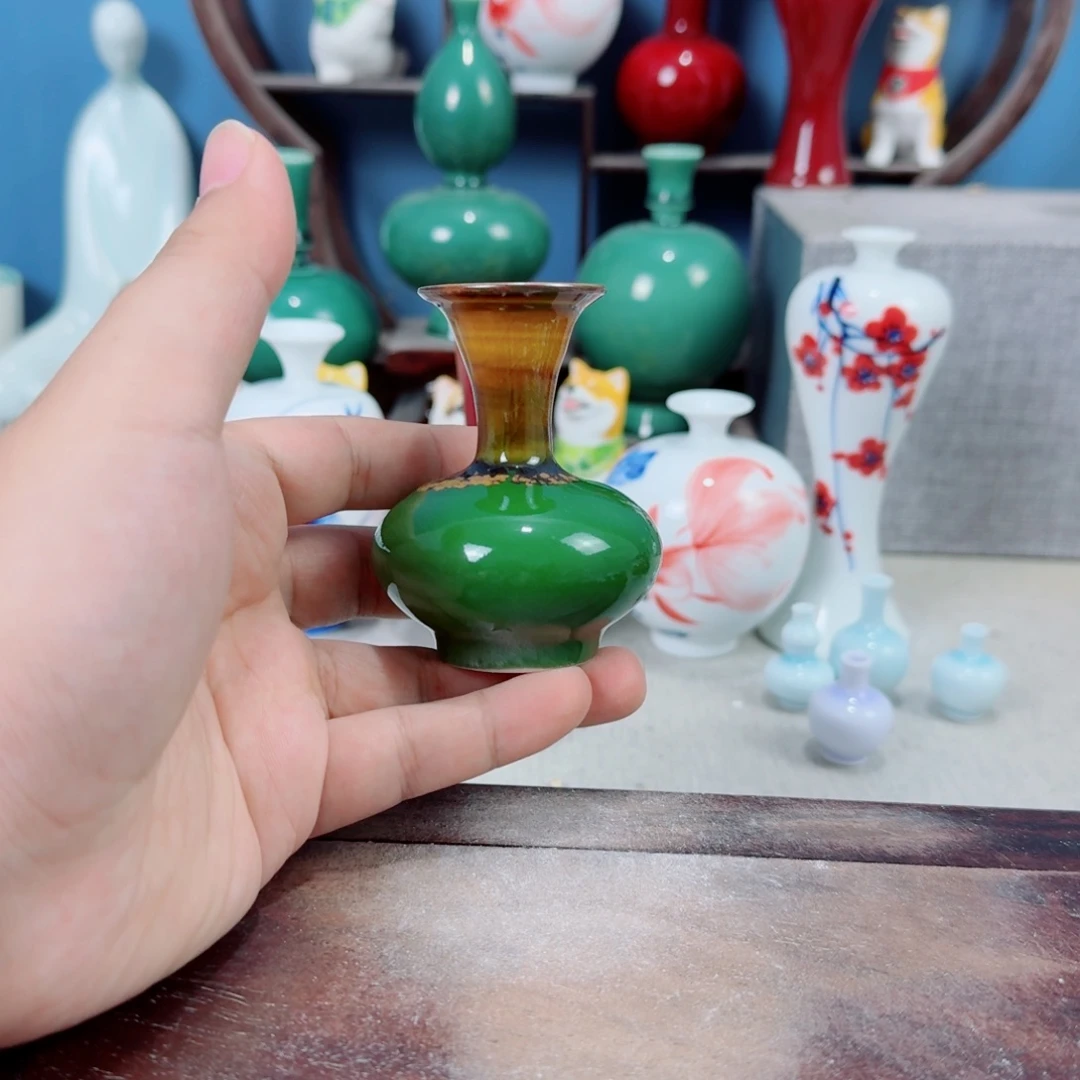 陶瓷手工小花器摆件