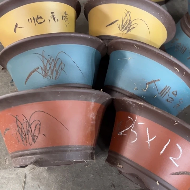 紫砂花盆100-6。 25-12。