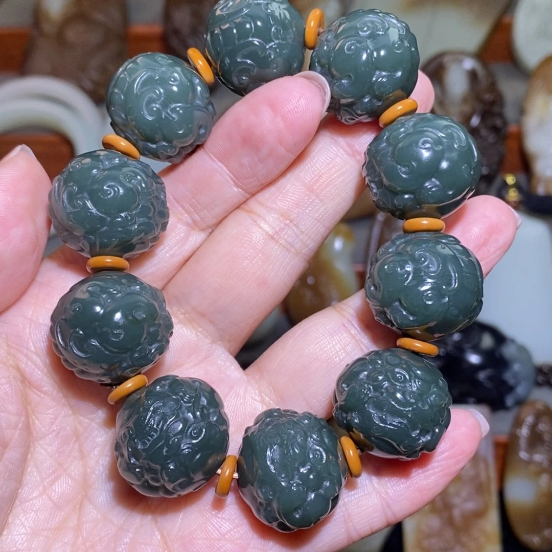 未镶嵌手串和田玉（青玉）