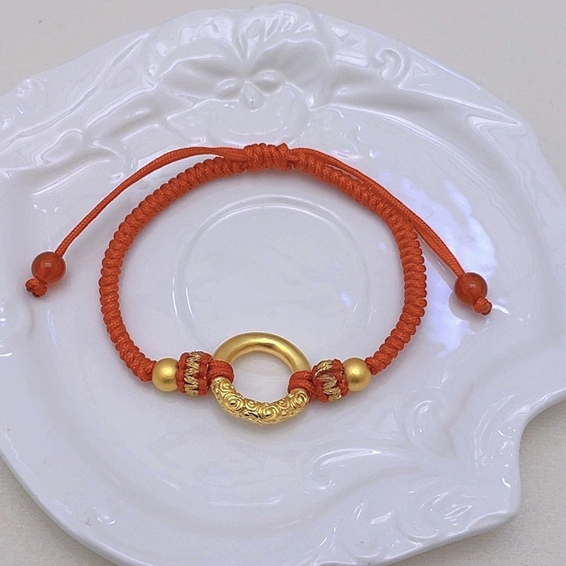 手链 1319-手工编织如意金箍棒手链编绳环环相扣可调节