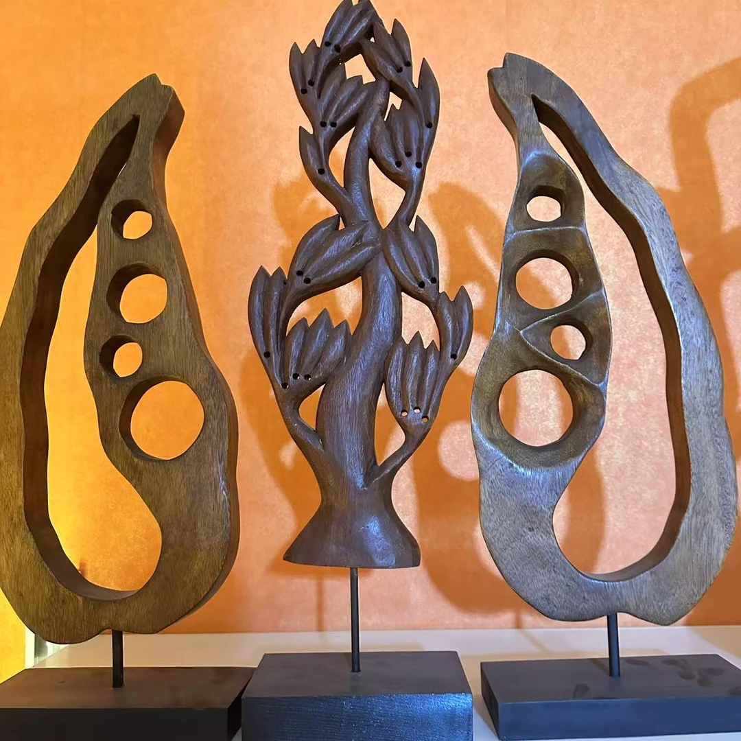 田园风大树木质摆件16*10*58