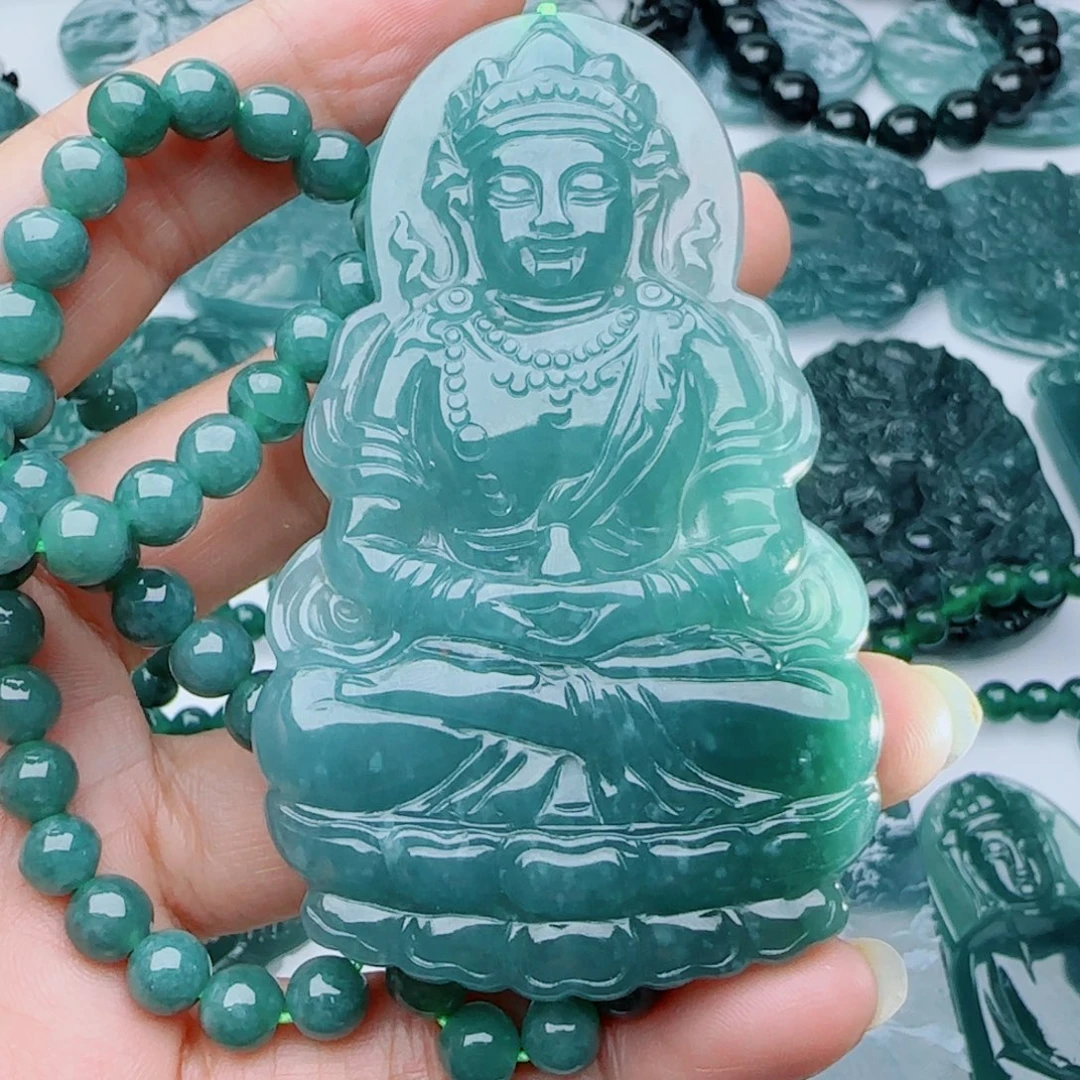 颈饰未镶嵌翡翠多样性发货天然的A货翡翠