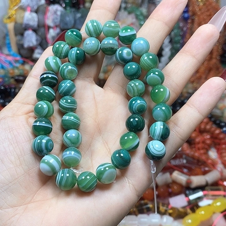 玛瑙/玉髓未镶嵌珠宝半成品卡10mm