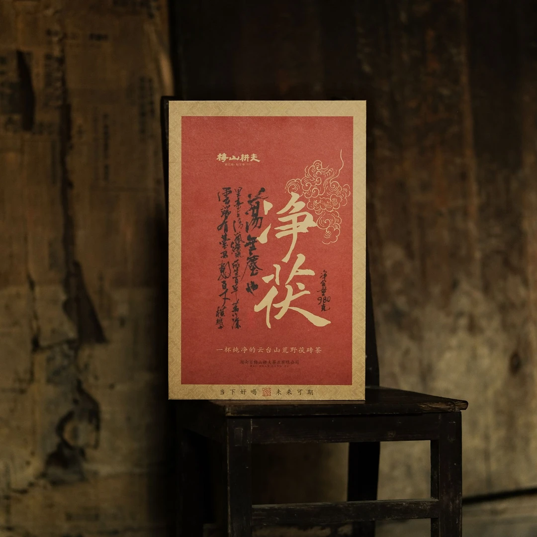 观一好物|梅山耕夫·荒野黑茶2017净茯980g茯砖礼盒装带样泡试喝