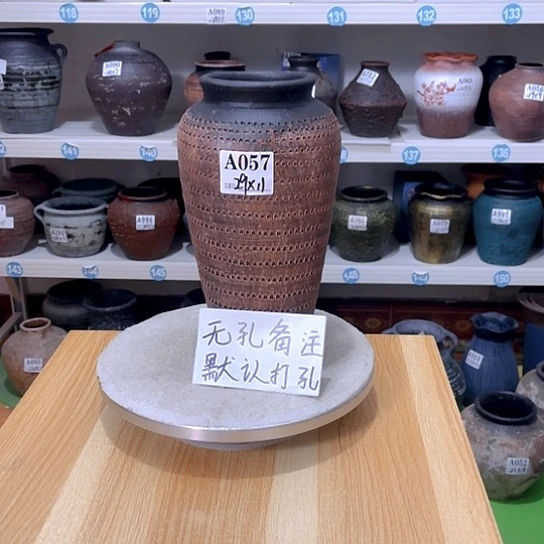 红陶手工制作工艺花盆