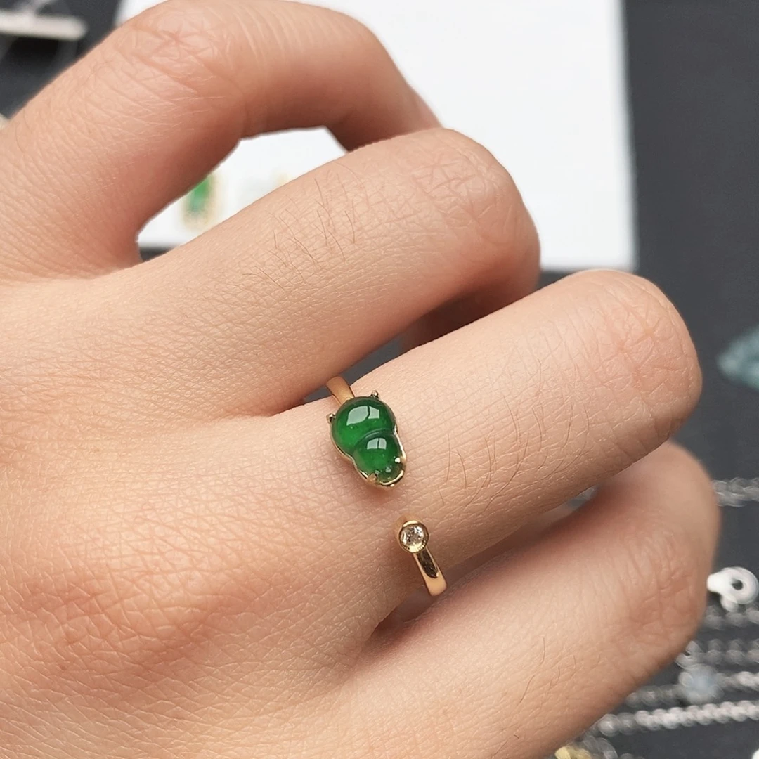 翡翠银S925镶嵌戒指