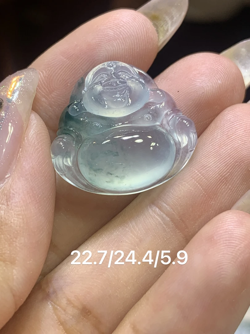 缅甸天然翡翠A货，高冰种起光佛公，老料子十分耐看，性价比超高