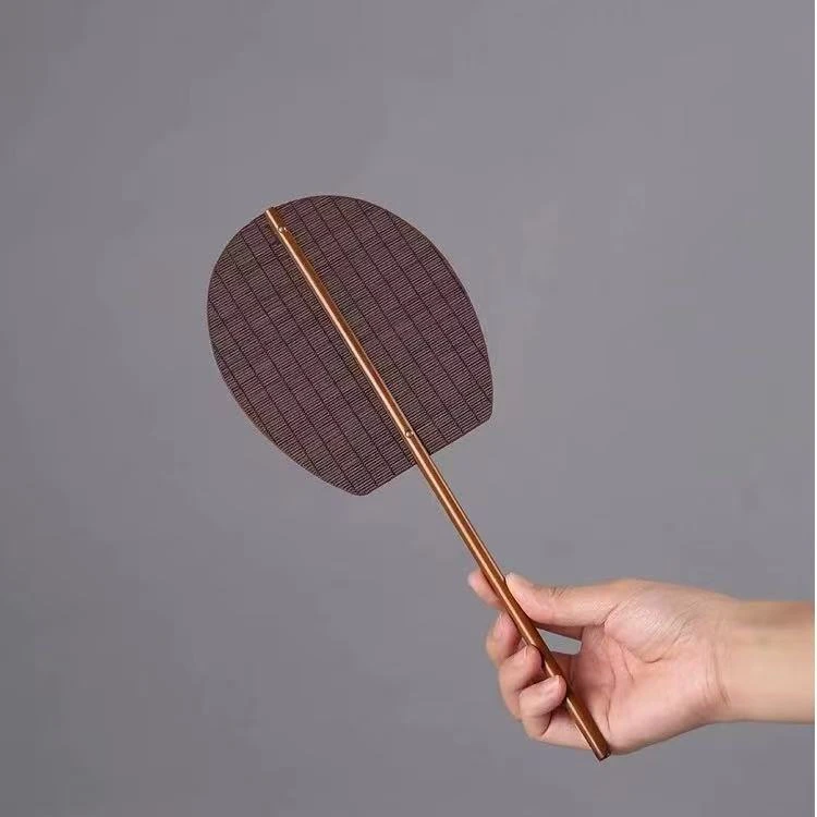 手工美人扇竹编扇小号