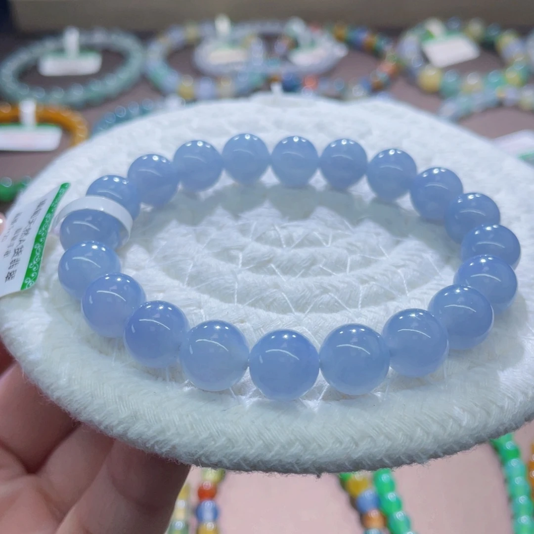 未镶嵌手链翡翠福利价卡9.6蓝紫