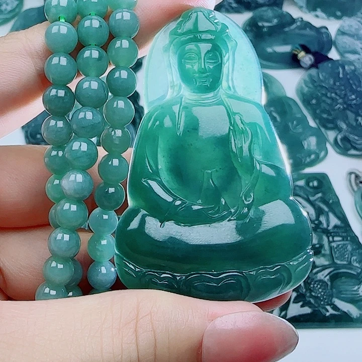 翡翠未镶嵌颈饰25789096433