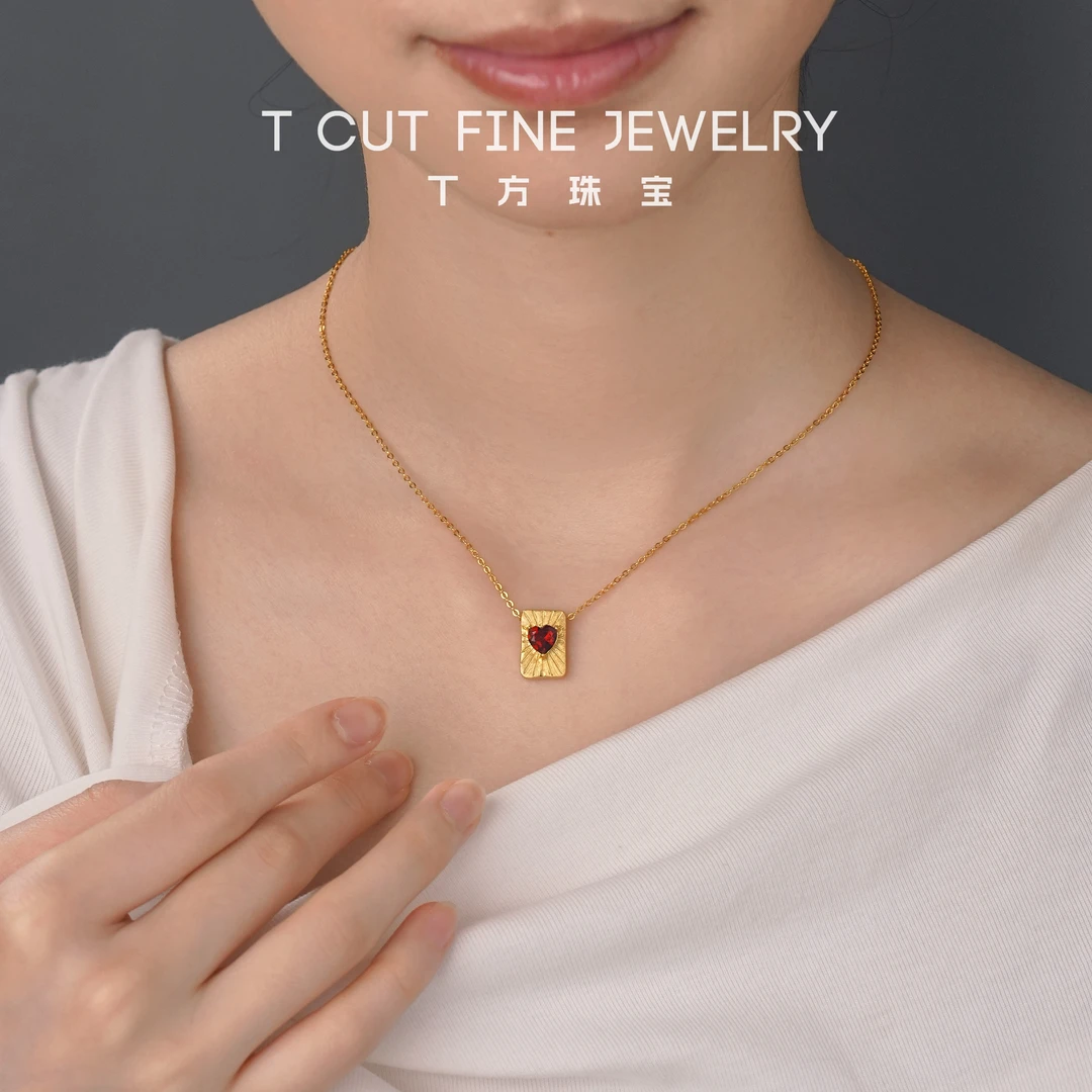 【波尔多庄园】天然石榴石重工设计款S925银项链