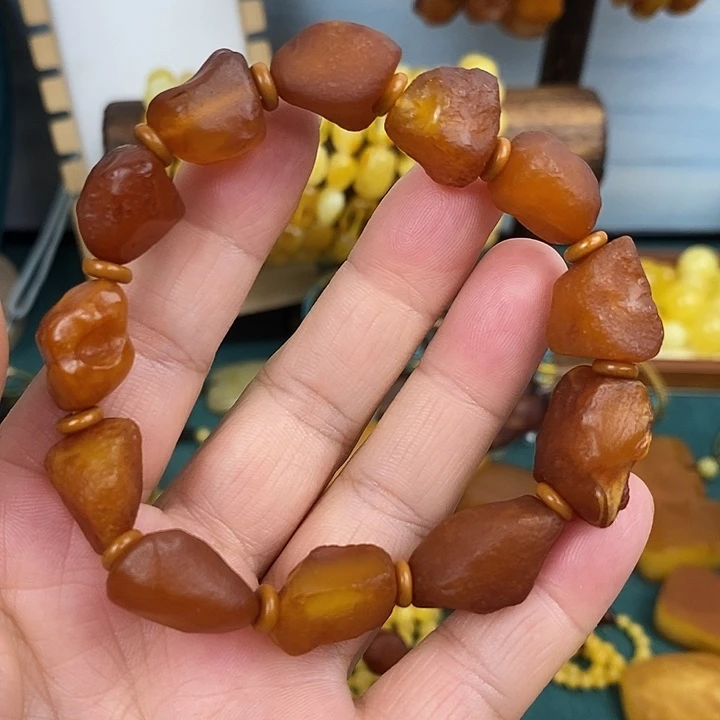 裸石蜜蜡未镶嵌手串