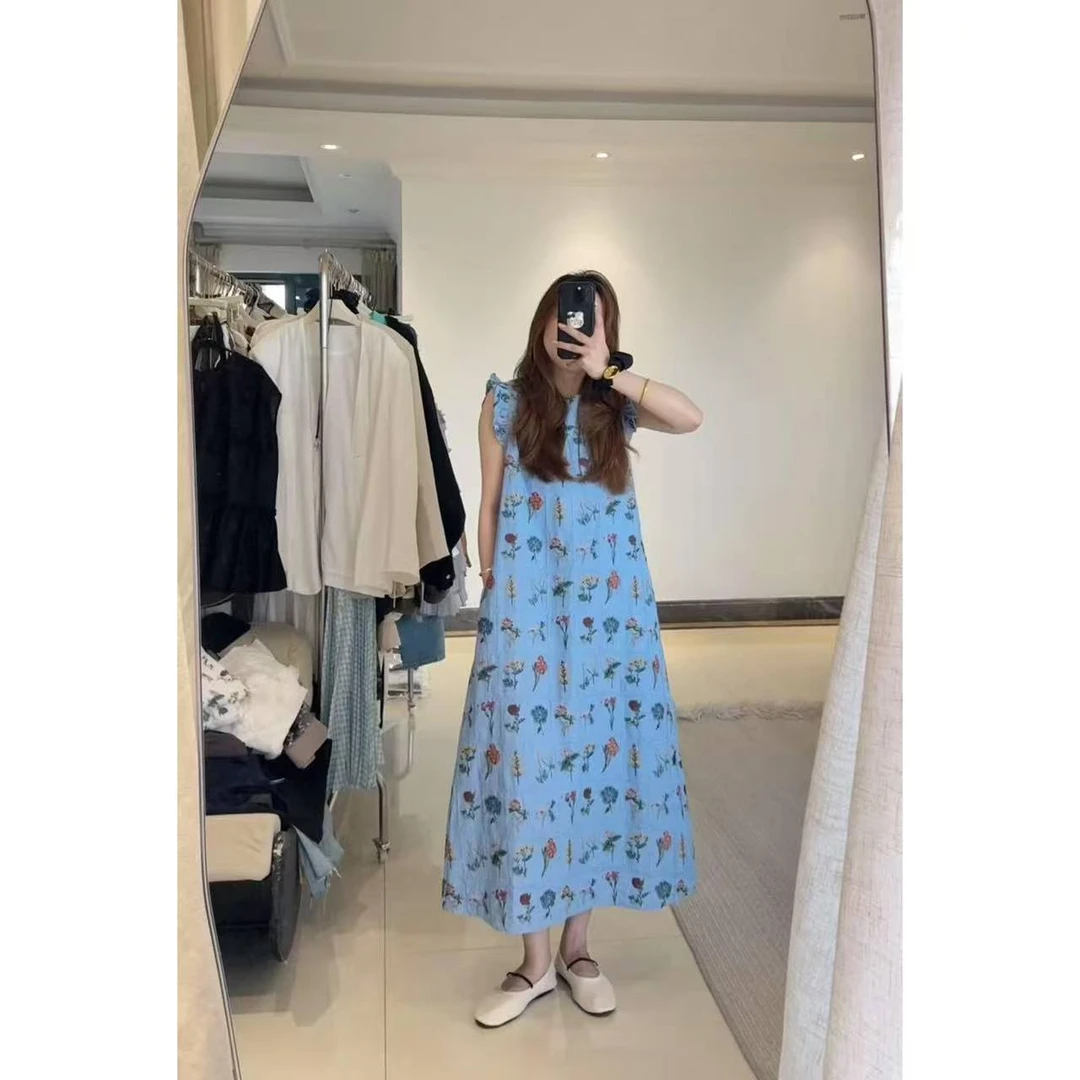 【TOMATO】夏季新款背心裙重工全刺绣背心裙#3801-1