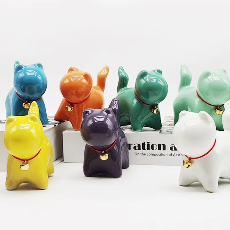 【直播拆】可爱陶瓷猫咪DIY小摆件