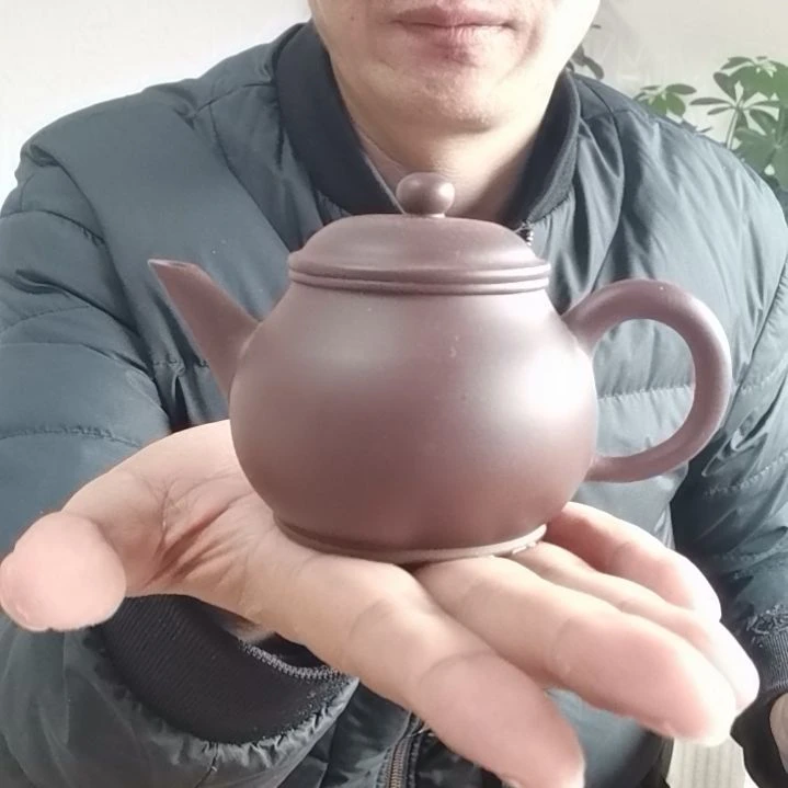 紫砂全手工老紫泥芭乐水平