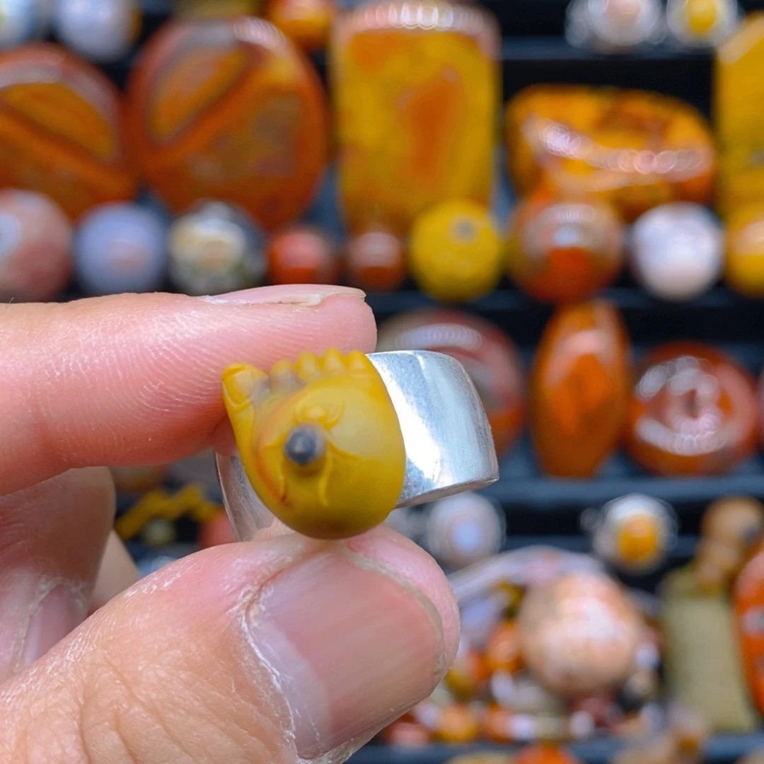 玛瑙/玉髓颈饰足银镶嵌C****Y