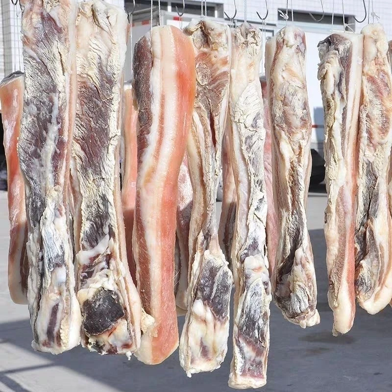 湖北大悟风干五花腊肉肥瘦相间正宗农家传统风干老咸肉五花肉腊味