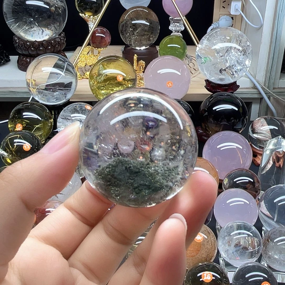 未镶嵌珠宝半成品水晶绿幽灵山42
