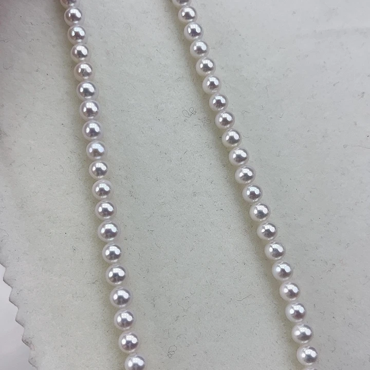 淡水珍珠颈饰18K金镶嵌➕6高品极光炫彩