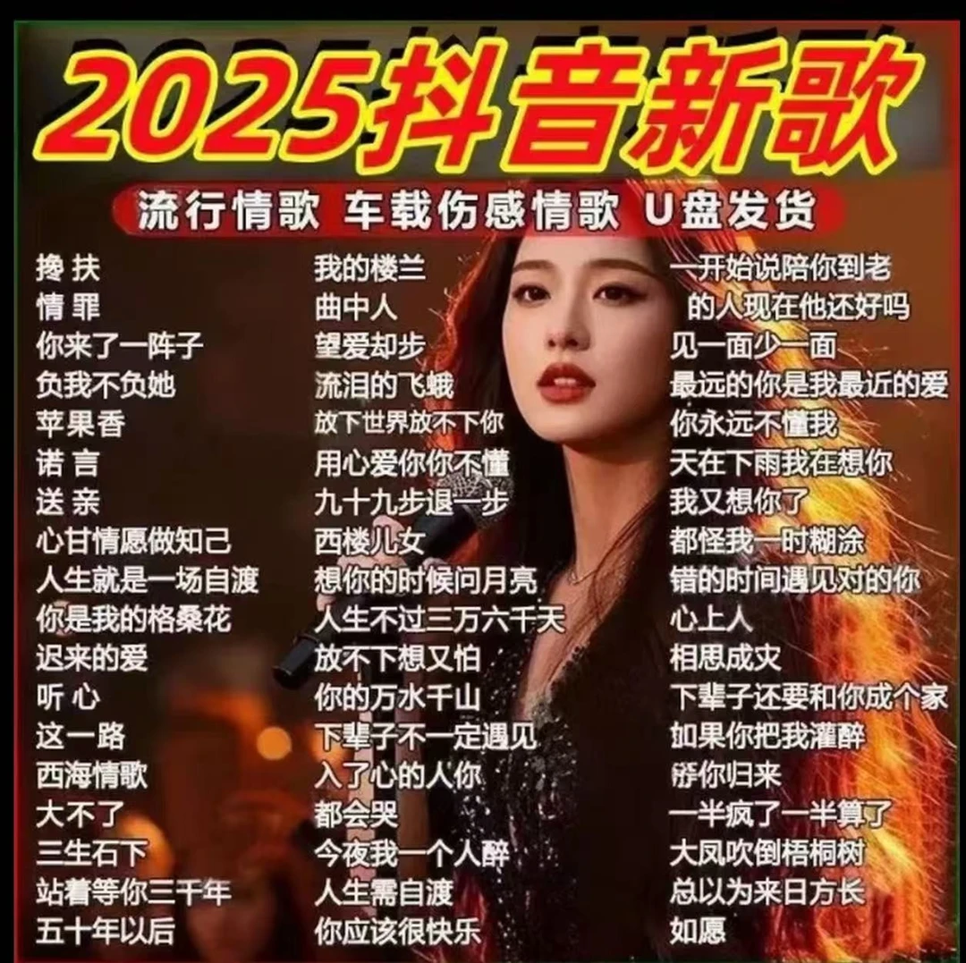 2025最火完整版车载u盘2025火遍流行歌曲2025最火完整版车载u盘
