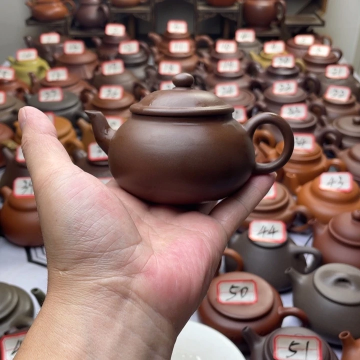 紫砂茶壶宜兴紫砂半手工