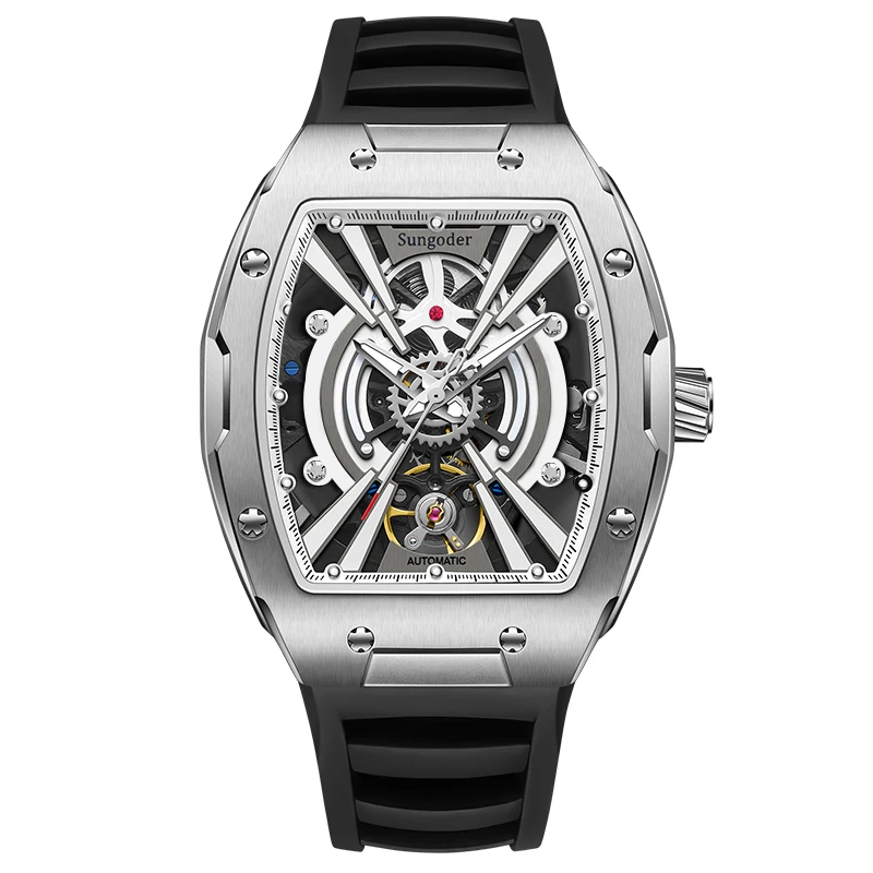 全新未使用 高端个性潮流时尚防水全自动机械腕表 D