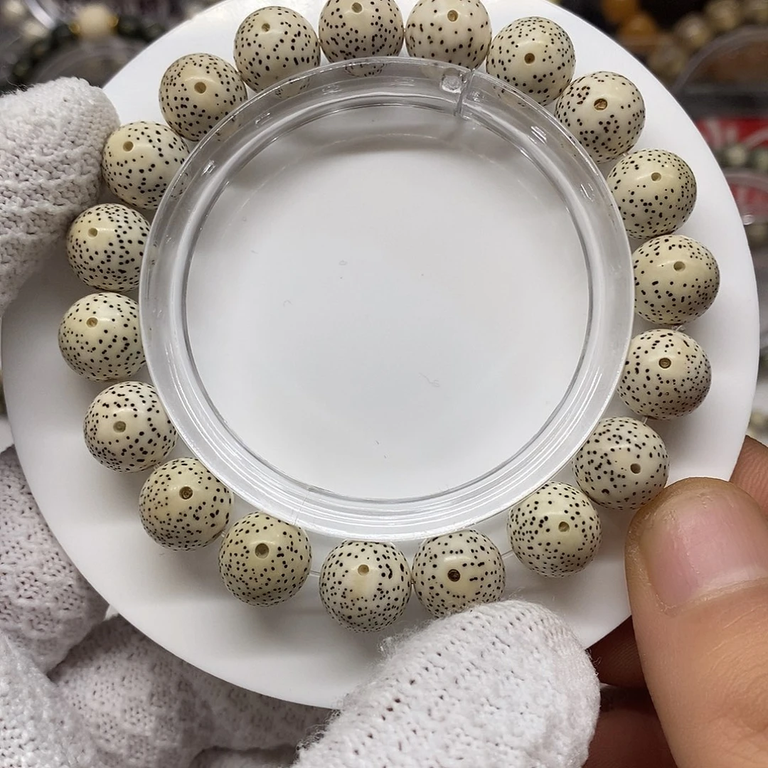 星月菩提吊坠圆珠单圈12原白