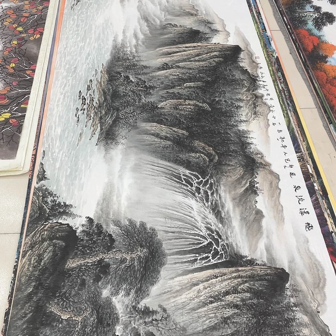 国画纯手绘山水花鸟