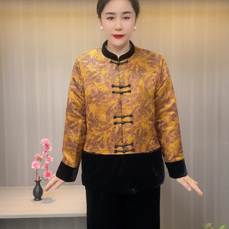 2025新款国风中老年外套精品盘扣民族风中国风宽松时髦精品妈妈装