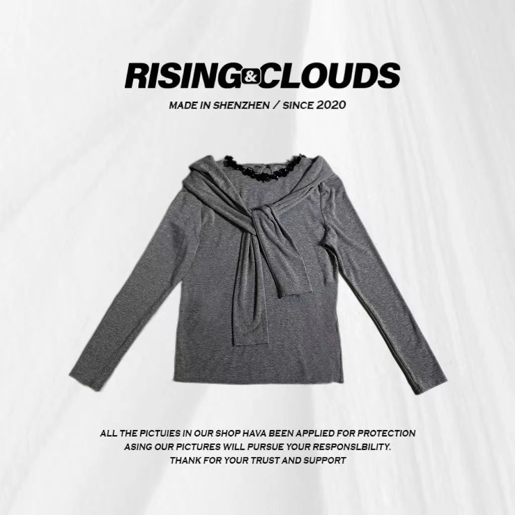 RISING&CLOUDS【莎莎】深圳南油亮片披肩假两件上衣081007
