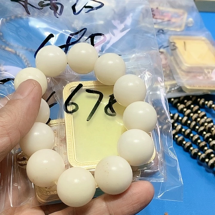 白玉菩提手串楠*5678男女同款
