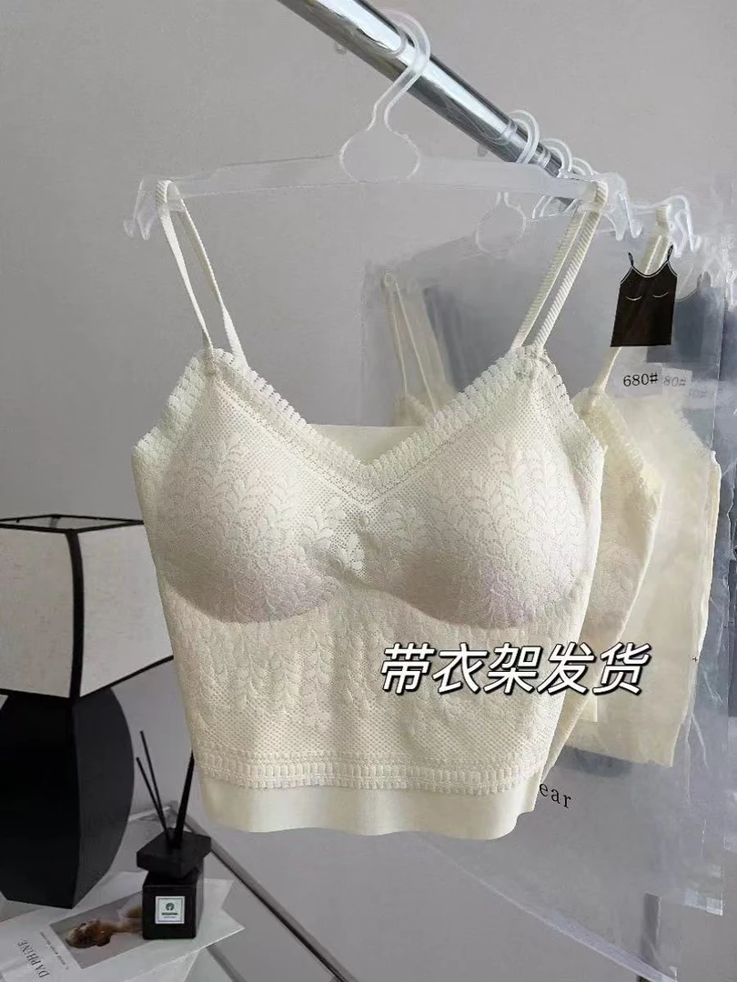 美背百搭风大胸显瘦吊带背心夏季修身型内搭背心蕾丝