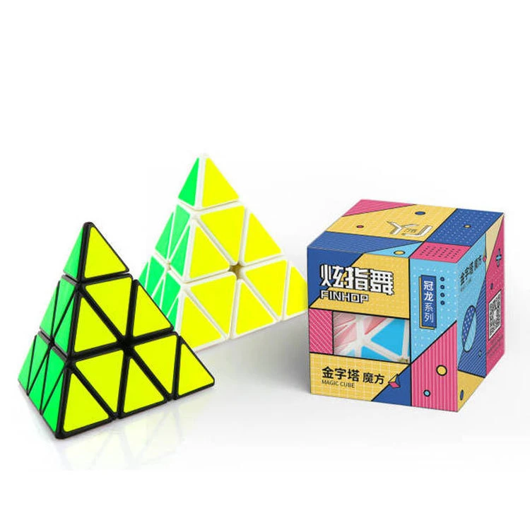电玩具永骏冠龙金字塔魔方3D立体3阶三角形4面体魔方趣味魔方玩具