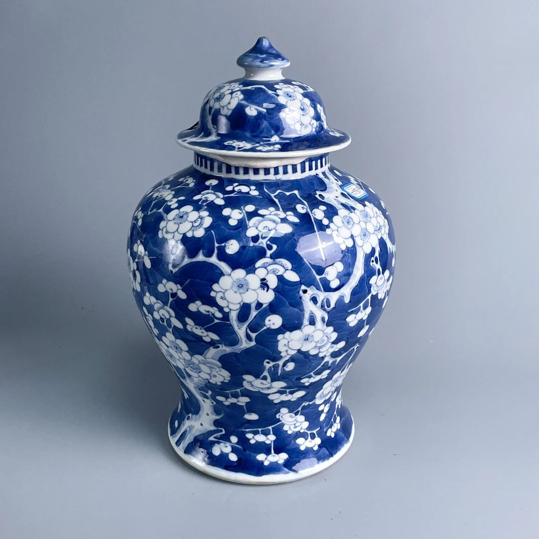 清光绪冰梅纹将军盖罐-M25FK00D309