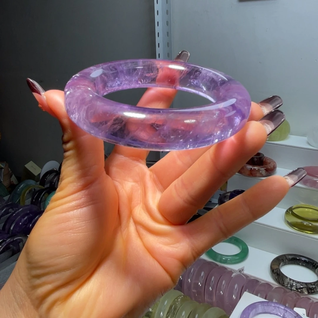 水晶手镯60圈口8号未镶嵌留*善