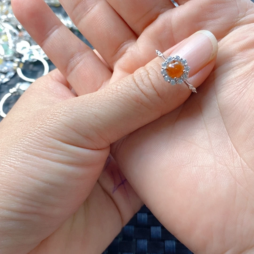 糖***果未镶嵌戒指翡翠缅甸