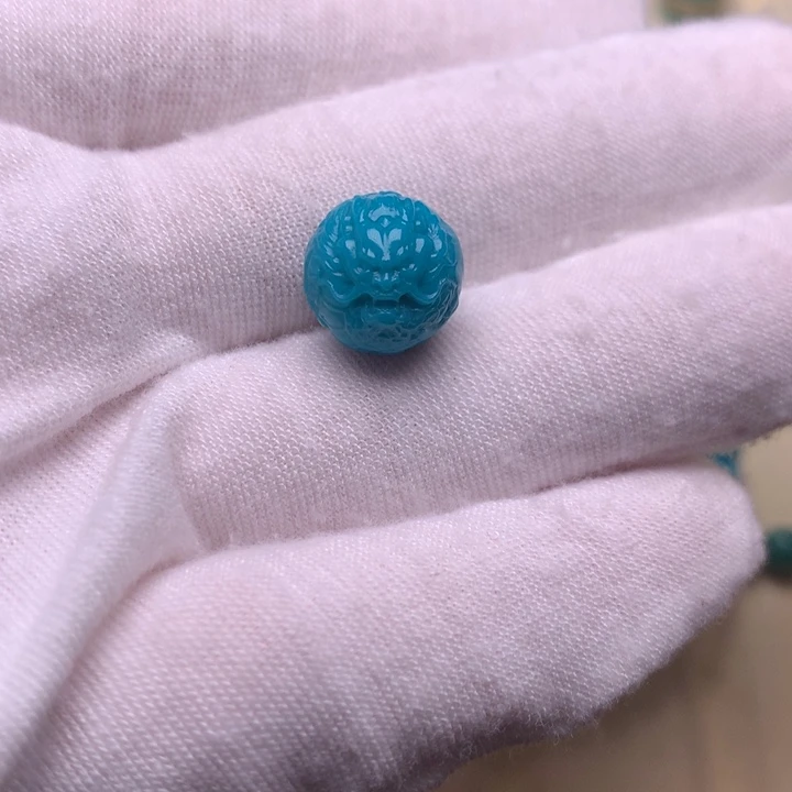 绿松石未镶嵌绿松石龙珠11.5