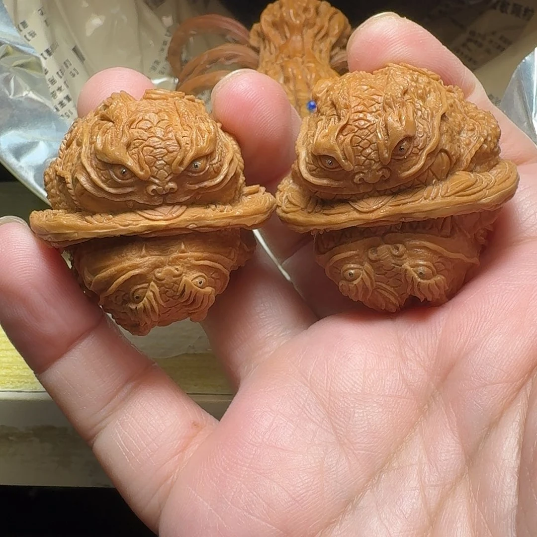 文玩核桃把件尺寸42龙蟾