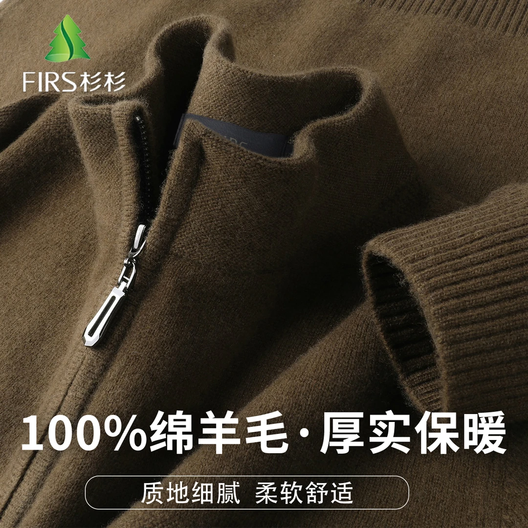 FIRS/杉杉男士羊毛衫【100%绵羊毛390克】冬季时尚百搭商务保暖毛衣