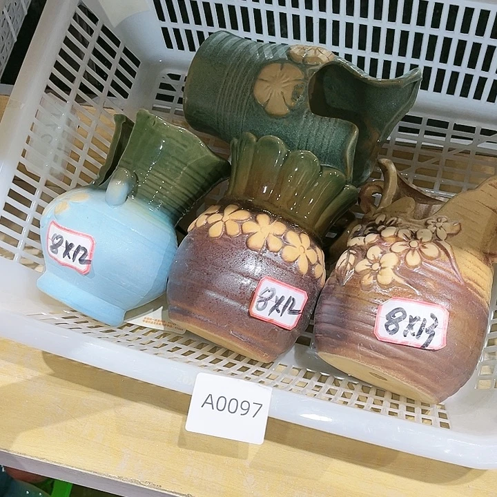 瓷片花盆多肉植物艺术品