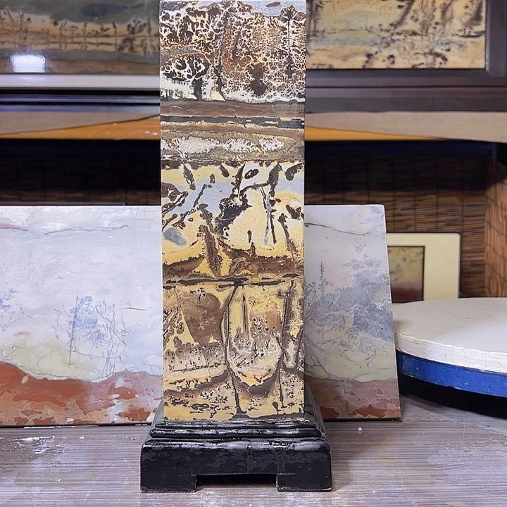 石材钢****爷广西天然国画精品